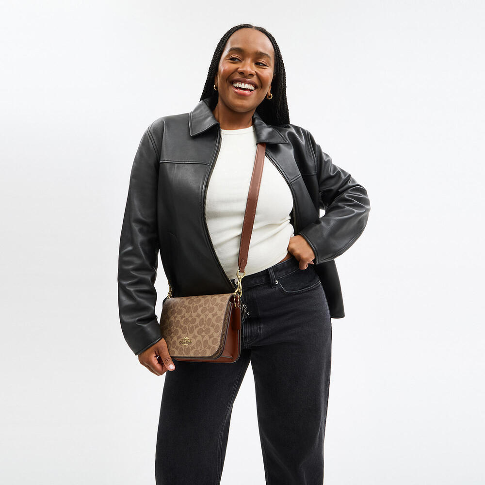 Quinn Bag In Signature Canvas With Floral Chain